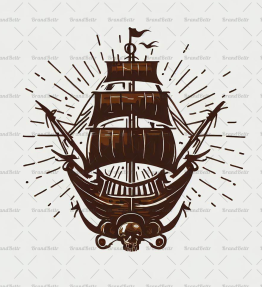 Antikes Piratenschiff